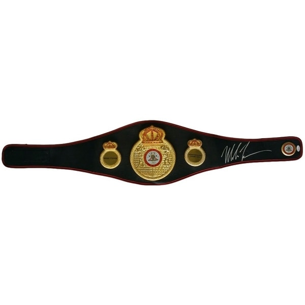 Mike Tyson Signed Full Size Black Heavyweight Championship Belt JSA
