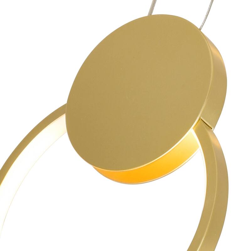 Pulley 8 in LED Satin Gold Mini Pendant - Satin Gold