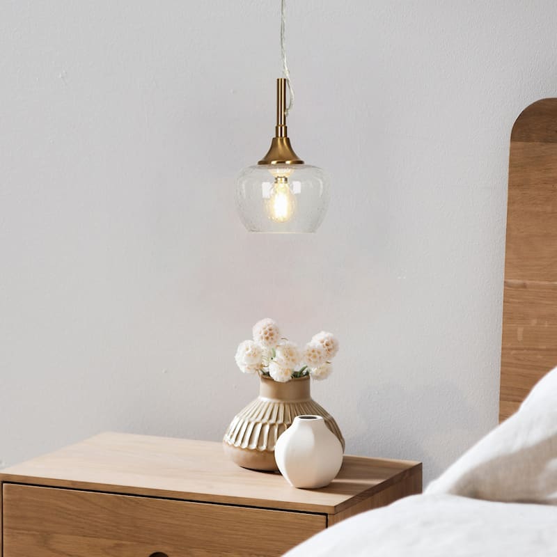 Modern 1-light Mini Gold Pendant Mid-century LED Dimmable Globe Kitchen Island Lighting - D5'' * H8''