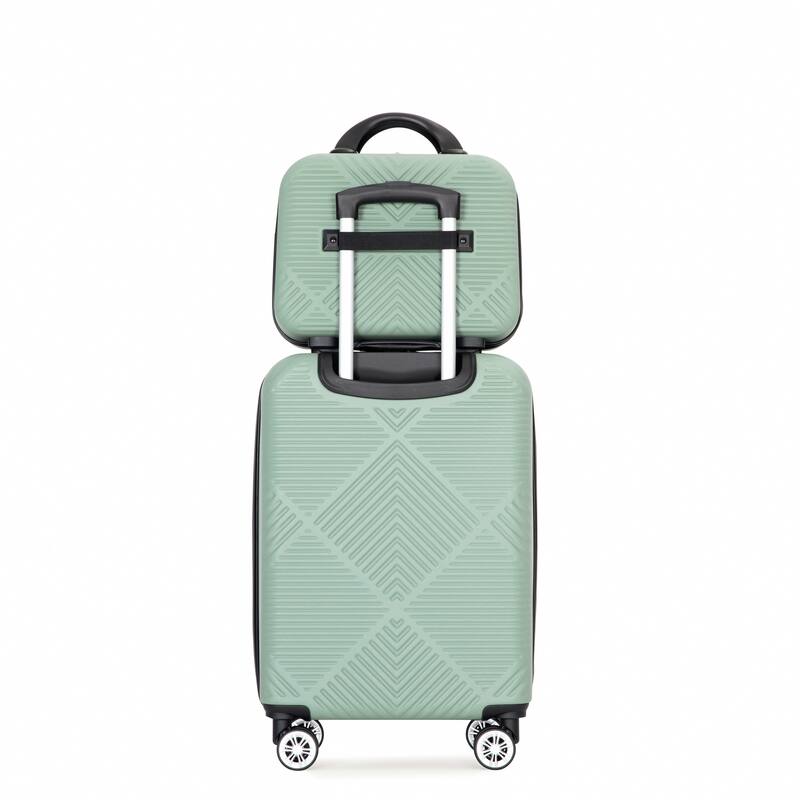 20/14" Spinner Wheels Luggage Sets 2 Piece Lightweight Suitcase Sets, Carry On Trunks Sets - Olive Green