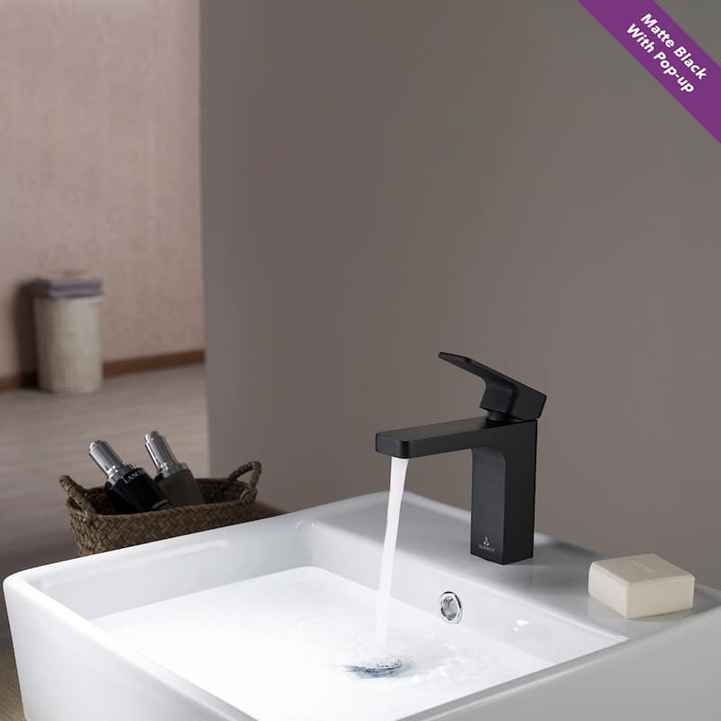 Solid Brass Lead-free Single-handle High Arc Bathroom Faucet