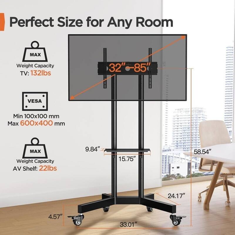 Rolling TV Stand