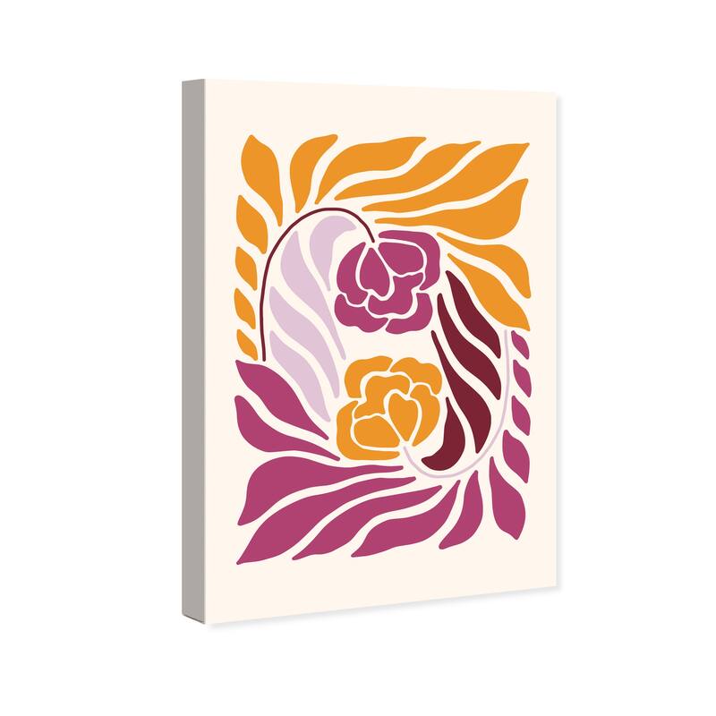 Wynwood Studio Canvas Floral and Botanical The Florist s Vines Purple and Modern & Contemporary Wall Art Canvas Print