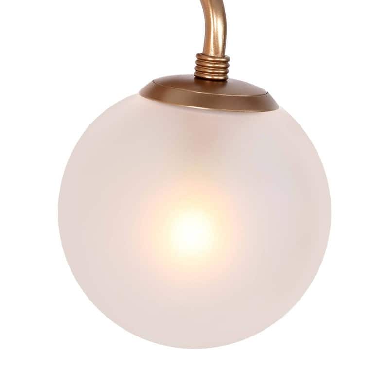 Siya Modern Gold Bathroom Vanity Light 3-light Wall Sconces with Frosted Glass Dimmable Light - L23.5"x W 6.5"x H 10.5"
