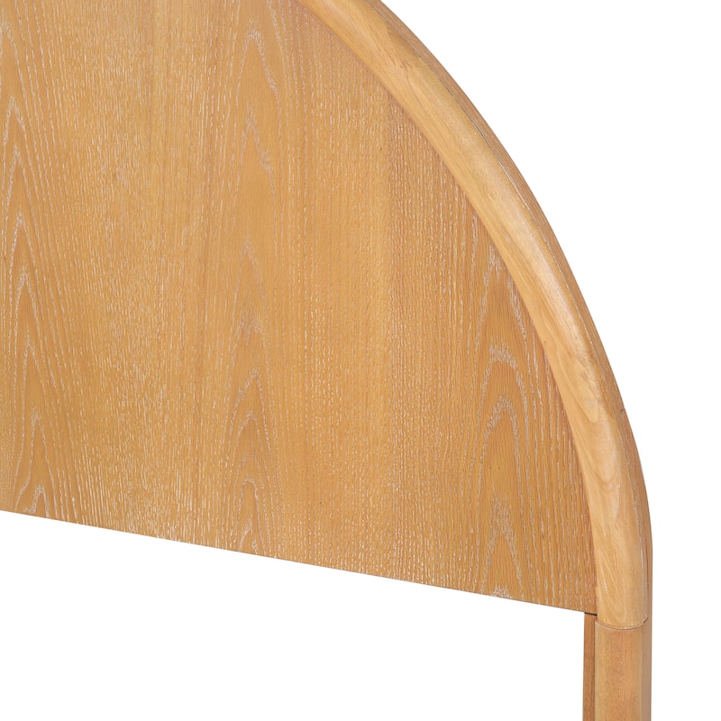 Christopher Knight Home - Modern Mid-Century Wooden Platform Bed with Arched Headboard