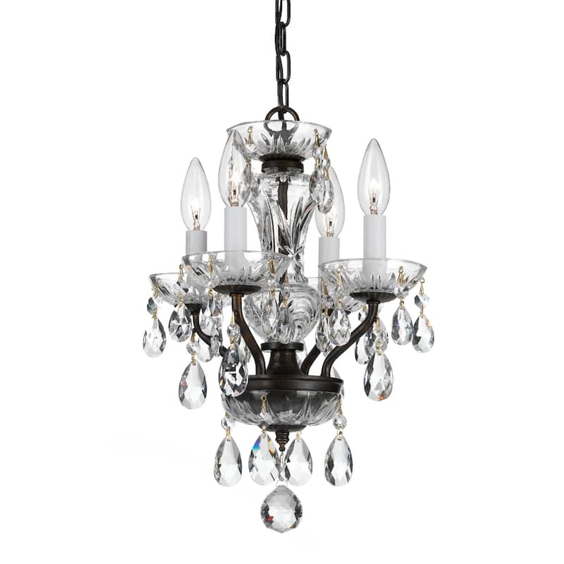 Crystorama Lighting Group Traditional Crystal 4 Light 11" Wide - English Bronze