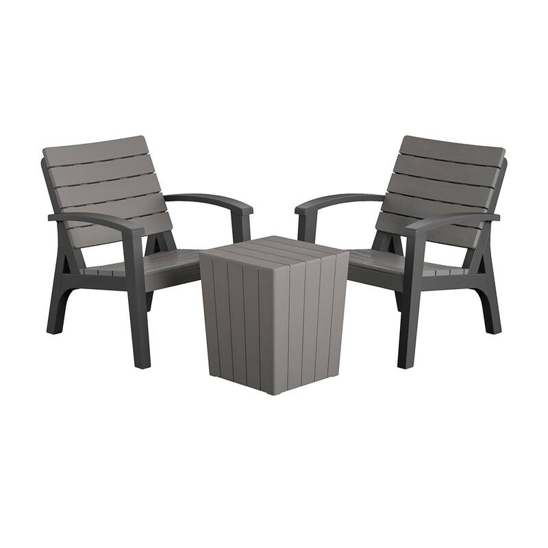 COSCO 3 Piece Resin Chat Set - Black / grey