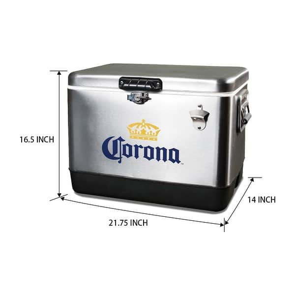 Corona Ice Chest Beverage Cooler with Bottle Opener, 51L (54 qt), 85