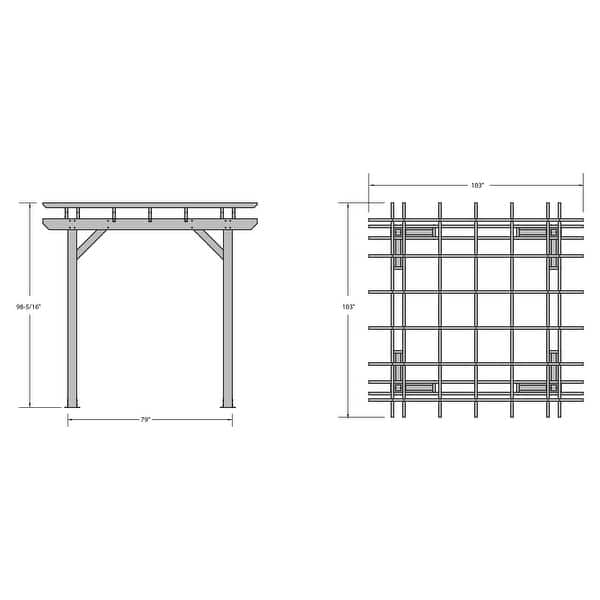 HIGHWOOD Commercial Grade Ridgecrest 8 x 8 Pergola
