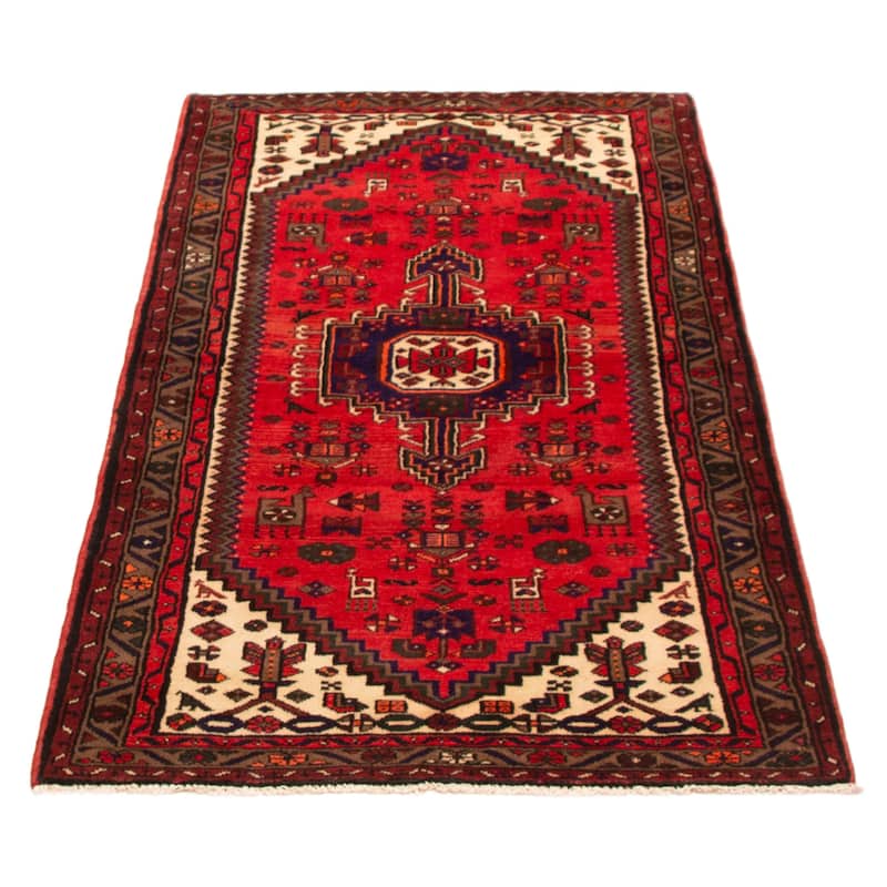 ECARPETGALLERY Hand-knotted Andelz Red Wool Rug - 3'5 x 6'7