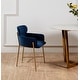 preview thumbnail 11 of 24, SAFAVIEH Couture Charlize Dining Chair (Fully Assembled) - 21.9" W x 20.7" L x 30.1" H Navy/Gold