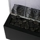 preview thumbnail 11 of 10, Alpine Corporation 72"H Indoor Bubble Wall Fountain with Color-Changing LED Lights and Remote, Black