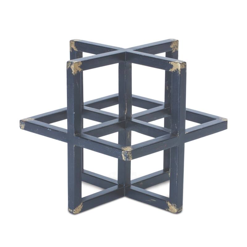 Modern Metal Star Sculpture (Set of 2)