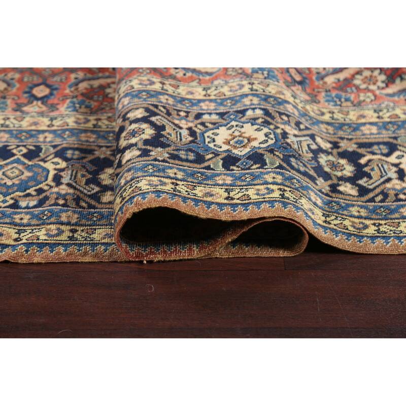 Pre-1900 Vegetable Dye Sultanabad Persian Wool Area Rug Hand-knotted - 9'3" x 12'5"
