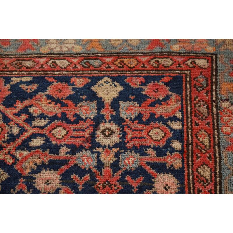 Malayer Antique Persian Runner Rug Hand-Knotted Wool Carpet - 3'7" x 12'11"