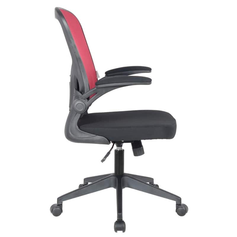 Newton Modern Mid-Back Mesh Office Chair with Flip-Up Arms, Adjustable Height, Tilt Lock, Swivel Wheels Desk Chair