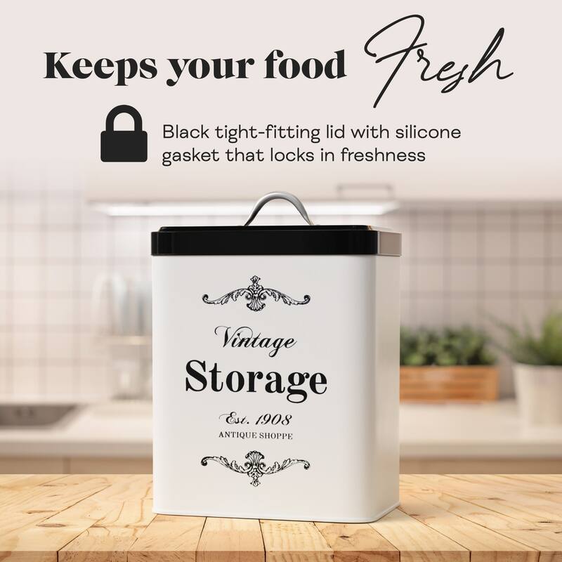 Amici Home Antique Shoppe Vintage Metal Canister