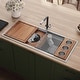 preview thumbnail 1 of 10, Ruvati 45-inch Workstation Two-Tiered Ledge Kitchen Sink Drop-in Topmount 16 Gauge Stainless Steel - RVH8433 - 45 x 20