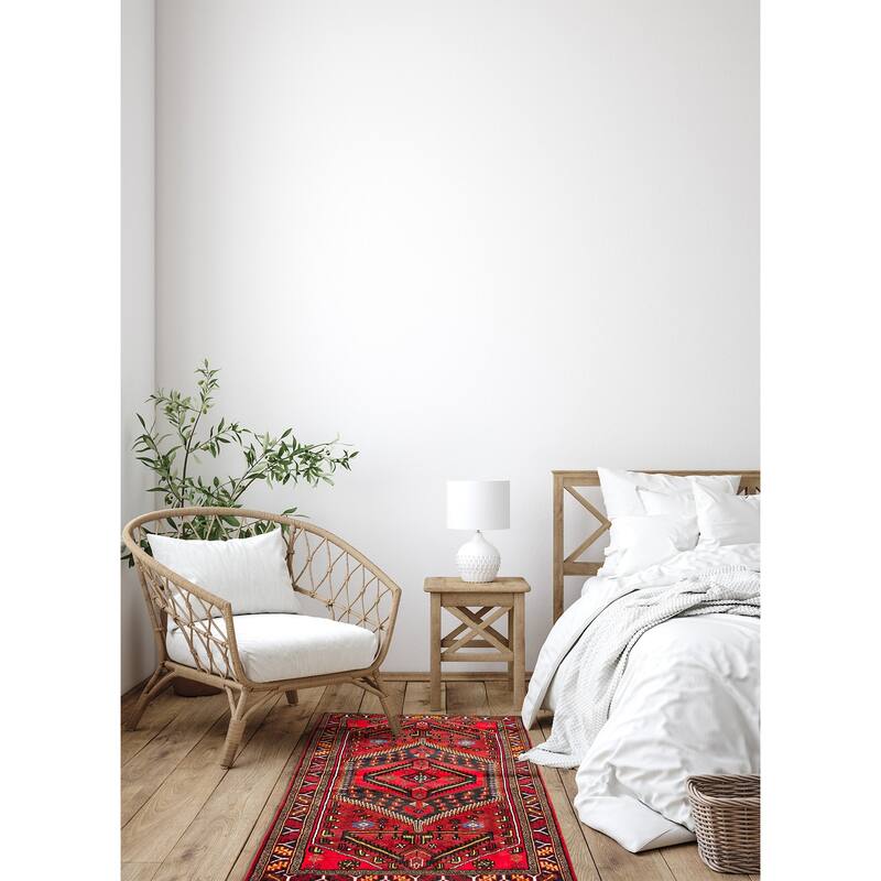 ECARPETGALLERY Hand-knotted Andelz Red Wool Rug - 4'2 x 6'7