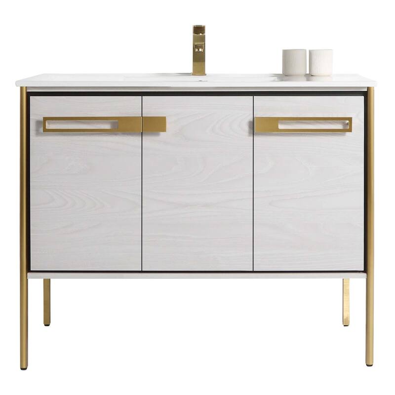 Fine Fixtures Oakville Bathroom Vanity with White Ceramic Sink