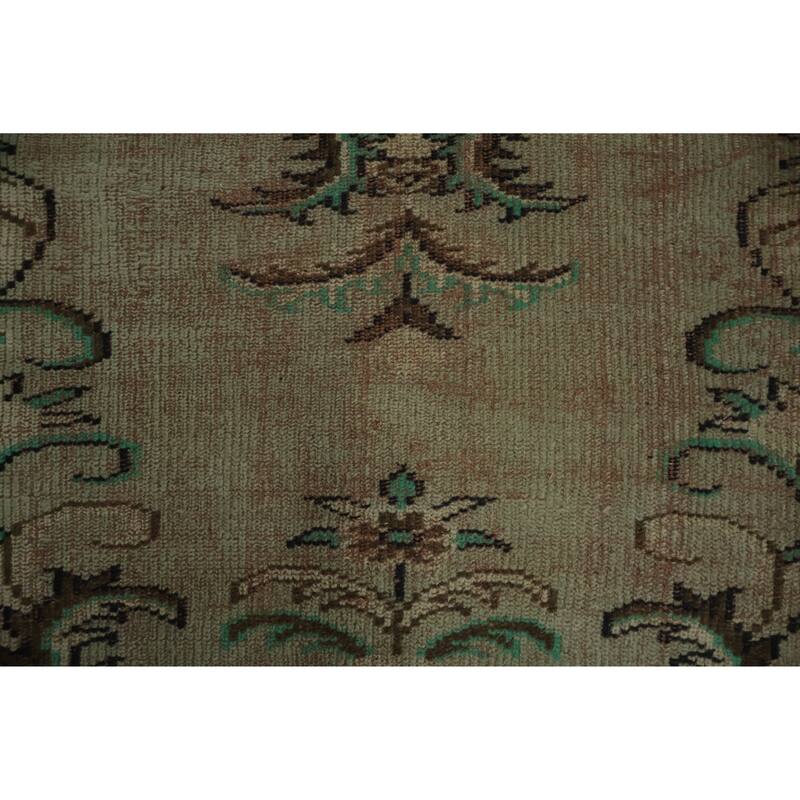 Hand Knotted Oriental 100% Wool Carpet Transitional Floral Brown Anatolian Area Rug - 8' 9'' X 5' 0''