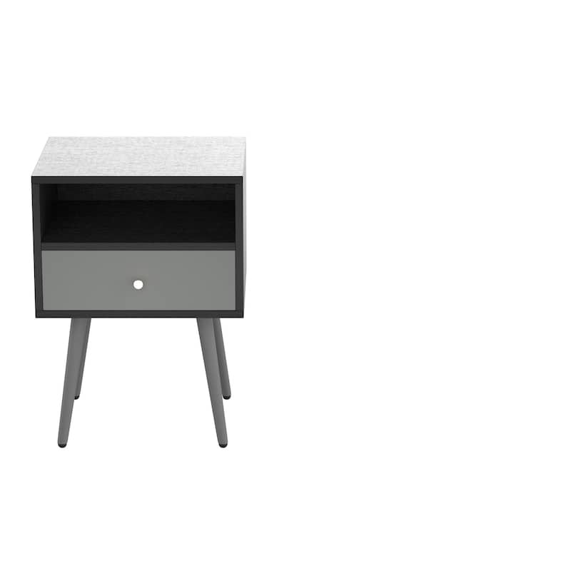 Modern Wood Nightstand with 1 Drawer - Bed Bath & Beyond - 36527230