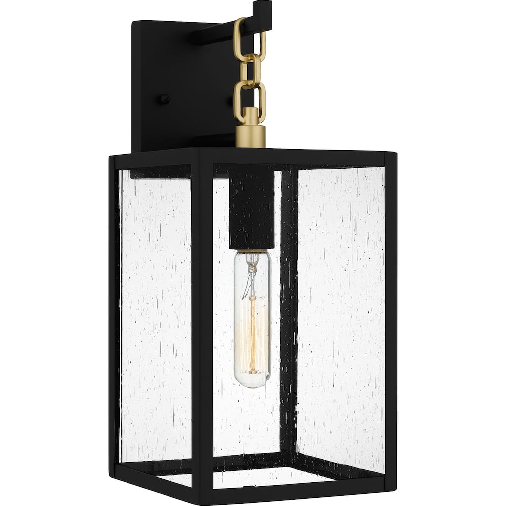 Anchorage 1-Light Matte Black Outdoor Wall Lantern