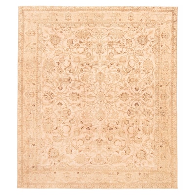 ECARPETGALLERY Hand-knotted Antalya Vintage Beige Wool Rug - 9'3 x 10'8