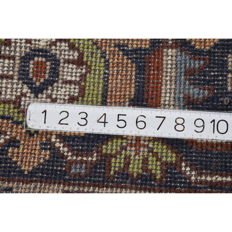 Hand Knotted Oriental 100% Wool Carpet Transitional All-Over Red Oushak Area Rug - 9' 11'' X 7' 11''
