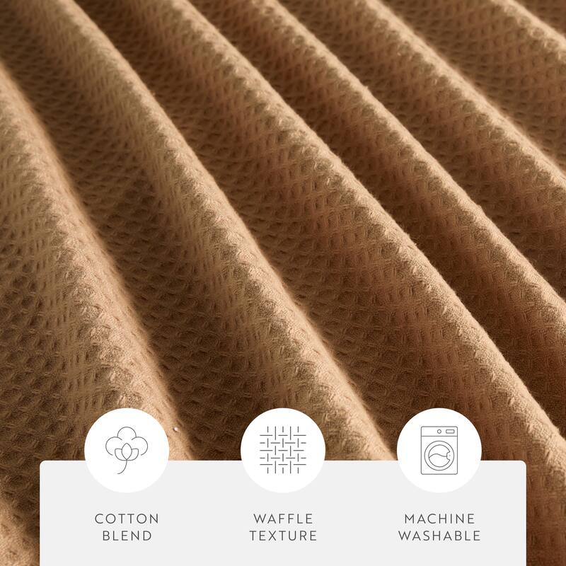 Becky Cameron Cotton Blend Waffle Shower Curtain