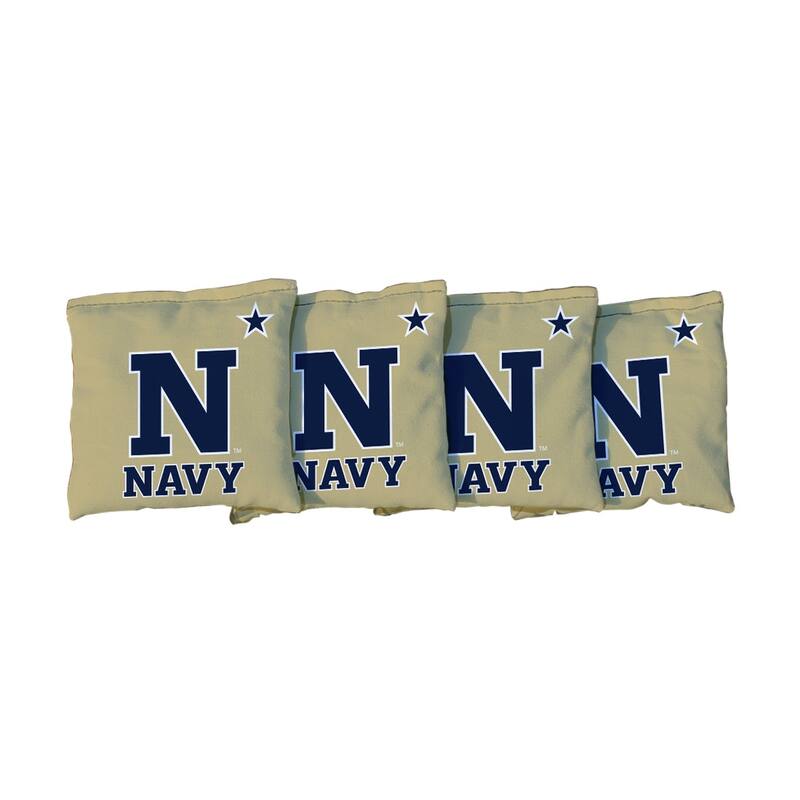 Naval Academy Midshipmen Gold Cornhole Bags - All-Weather Resin Filled