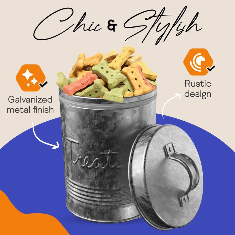 Amici Home Retro Treats Storage Canister With Lid for Pet Food