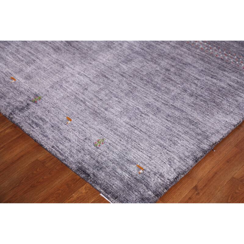Hand Knotted Oriental 100% Wool Carpet Tribal Animal Pictorial Multi-Colored Gabbeh Area Rug - 7' 6'' X 5' 4''