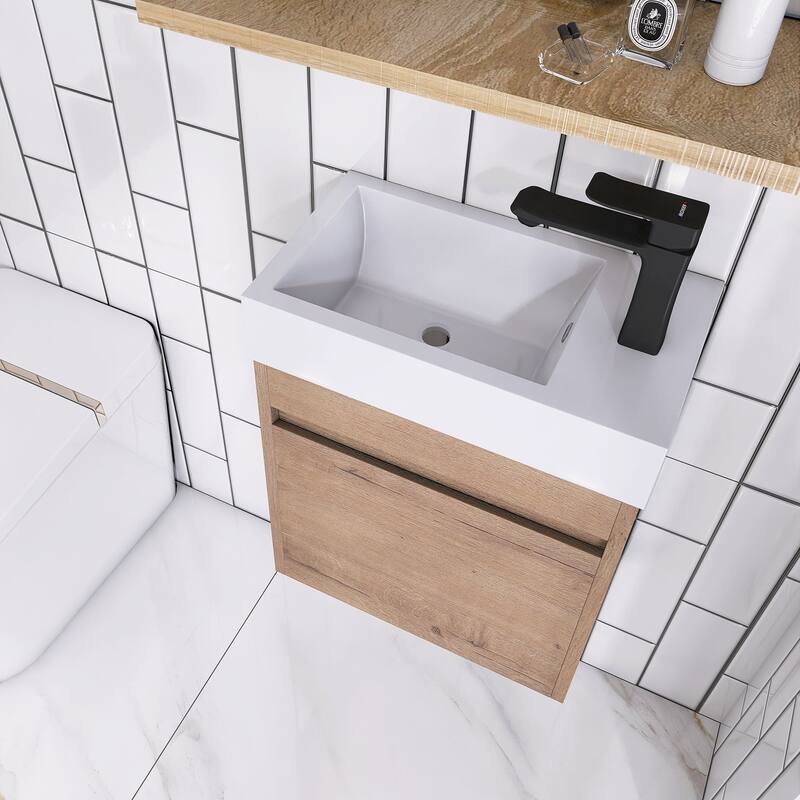 18 in.Mini Bath Vanity Set with Cultured Marble Vanity Top