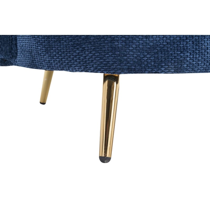 Contemporary Velvet Upholstered Tufted Loveseat Sofa,Living Room Couch with Golden Metal Legs