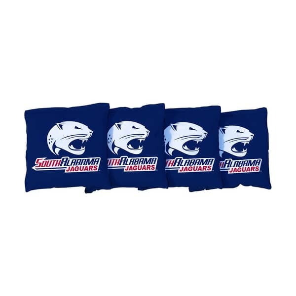 slide 2 of 3, South Alabama Blue Cornhole Bags All-Weather Resin Filled