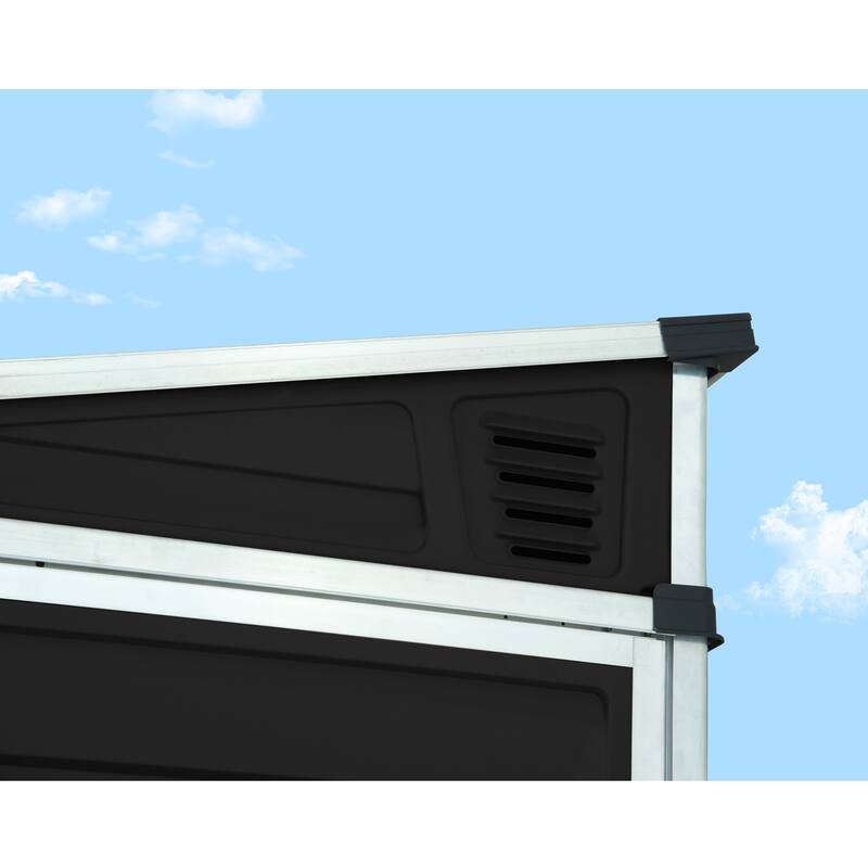 Skylight 6 ft. Midnight Grey Garden Outdoor Storage Shed