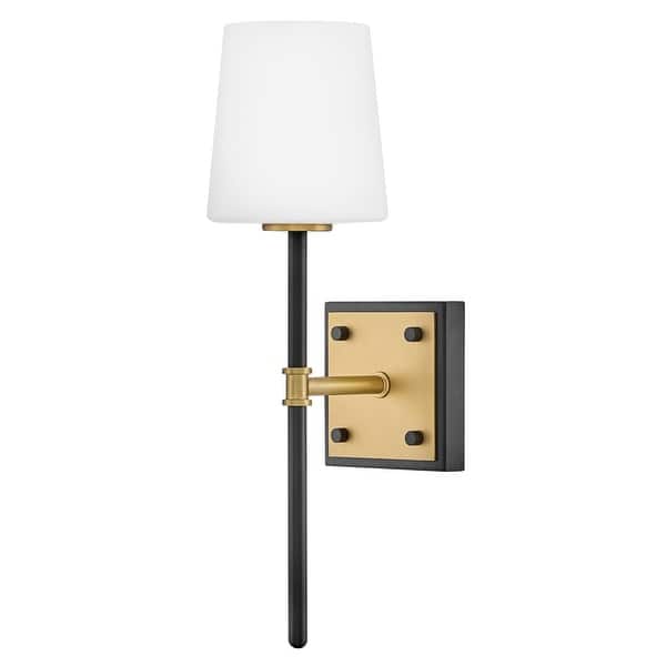 slide 2 of 7, Hinkley Lighting 46950 Saunders 16" Tall Wall Sconce Black