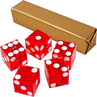 Five Numbered Serialized 19 mm Casino Craps Dice