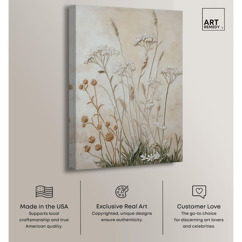Plaster Petal Panorama Canvas by Art Remedy, Gallery Wrapped
