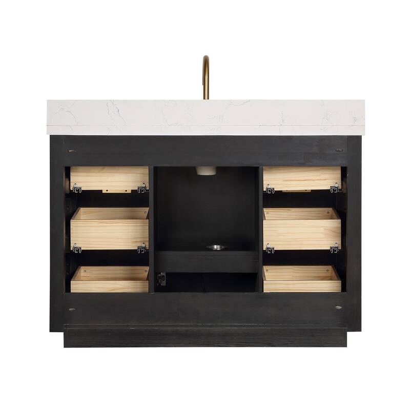 Cadiz Bath Vanity with Composite Stone Top without Mirror