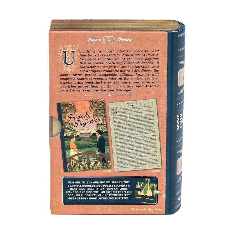 Jane Austen's Pride and Prejudice Double-Sided Jigsaw Puzzle - 252 Pcs - N/A