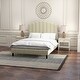 preview thumbnail 5 of 55, Tufted Upholstered Platform Bed with Sturdy Center Legs and Elegant Headboard for Bedroom by HULALA HOME