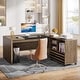 preview thumbnail 16 of 19, 62.2" Executive Desk with Mobile File Cabinet, L-Shaped Office Desk for Home Office