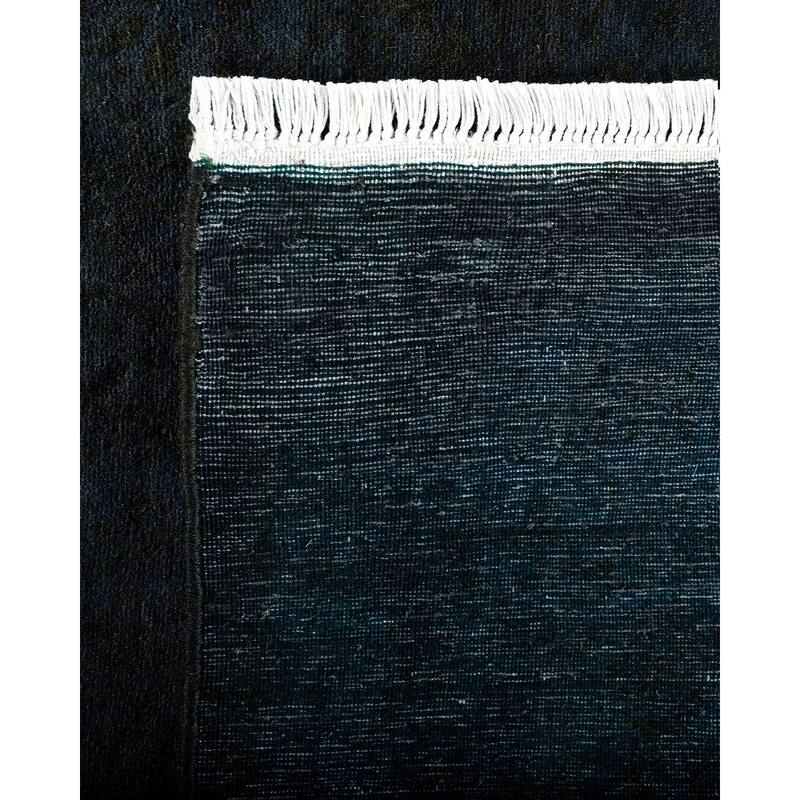 Overton Hand Knotted Wool Vintage Inspired Modern Contemporary Overdyed Brown Area Rug - 8' 1" x 16' 3"