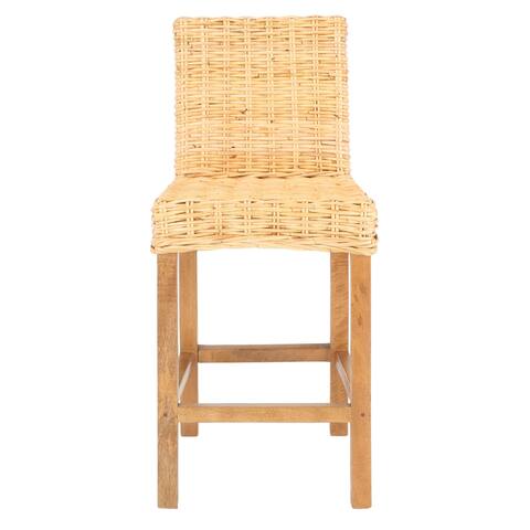SAFAVIEH Tobie Rattan 23.6-inch Counter Stool