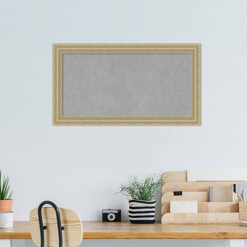 Amanti Art Champagne Teardrop Framed Magnetic Board