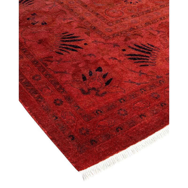 Fine Vibrance, One-of-a-Kind Hand-Knotted Area Rug - Red, 9' 2" x 12' 1" - 9' 2" x 12' 1"
