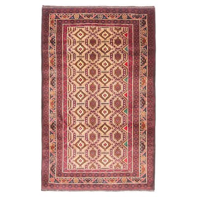 Teimani Tan Rug 3'0" x 5'1" - 3'0 x 5'1