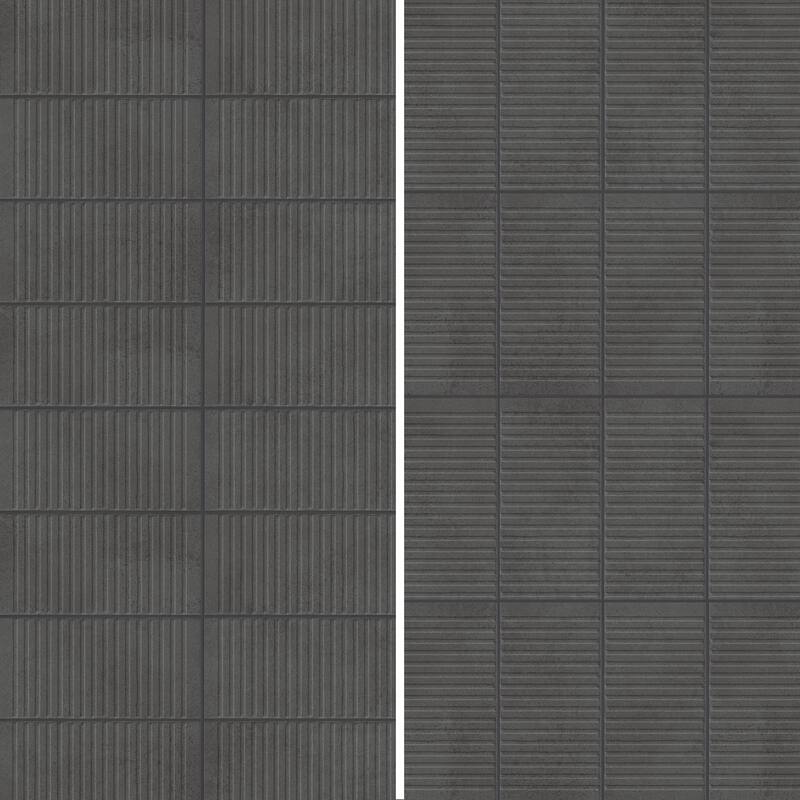 Merola Tile Kings Loft Black 7-7/8" x 15-3/4" Ceramic Wall Tile